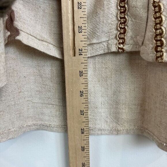 Vintage Royal Belle Womens One Size Beige  Western Cottage Button Down Shirt Top - Picture 7 of 11